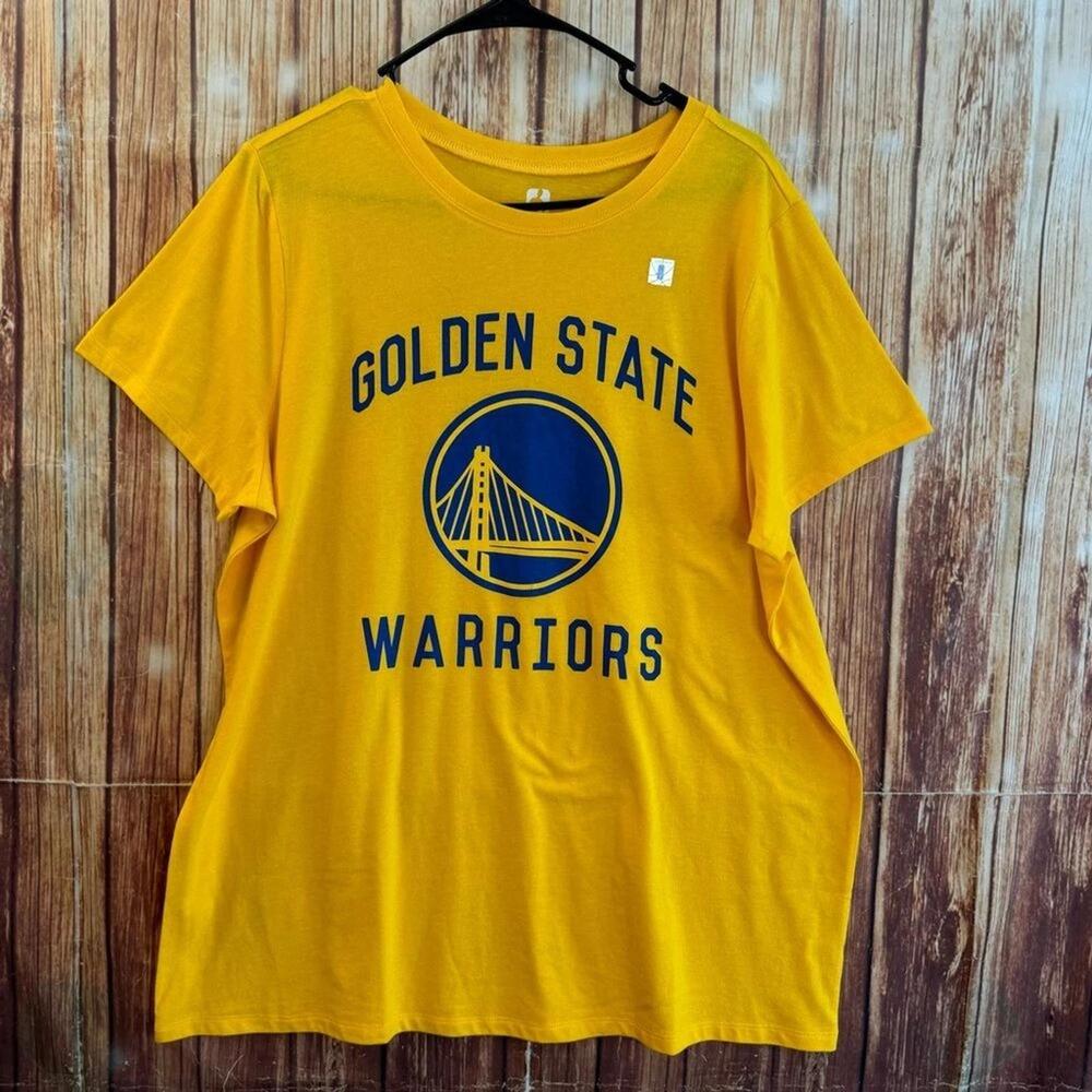 Nba Golden State Warriors Mens Short Sleeve Yellow T- Shirt
